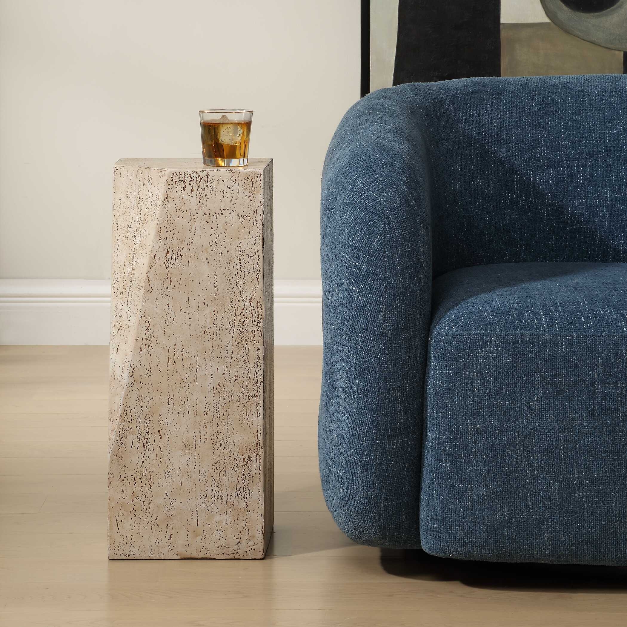 Leroy Concrete Outdoor Drink Table - Image 1