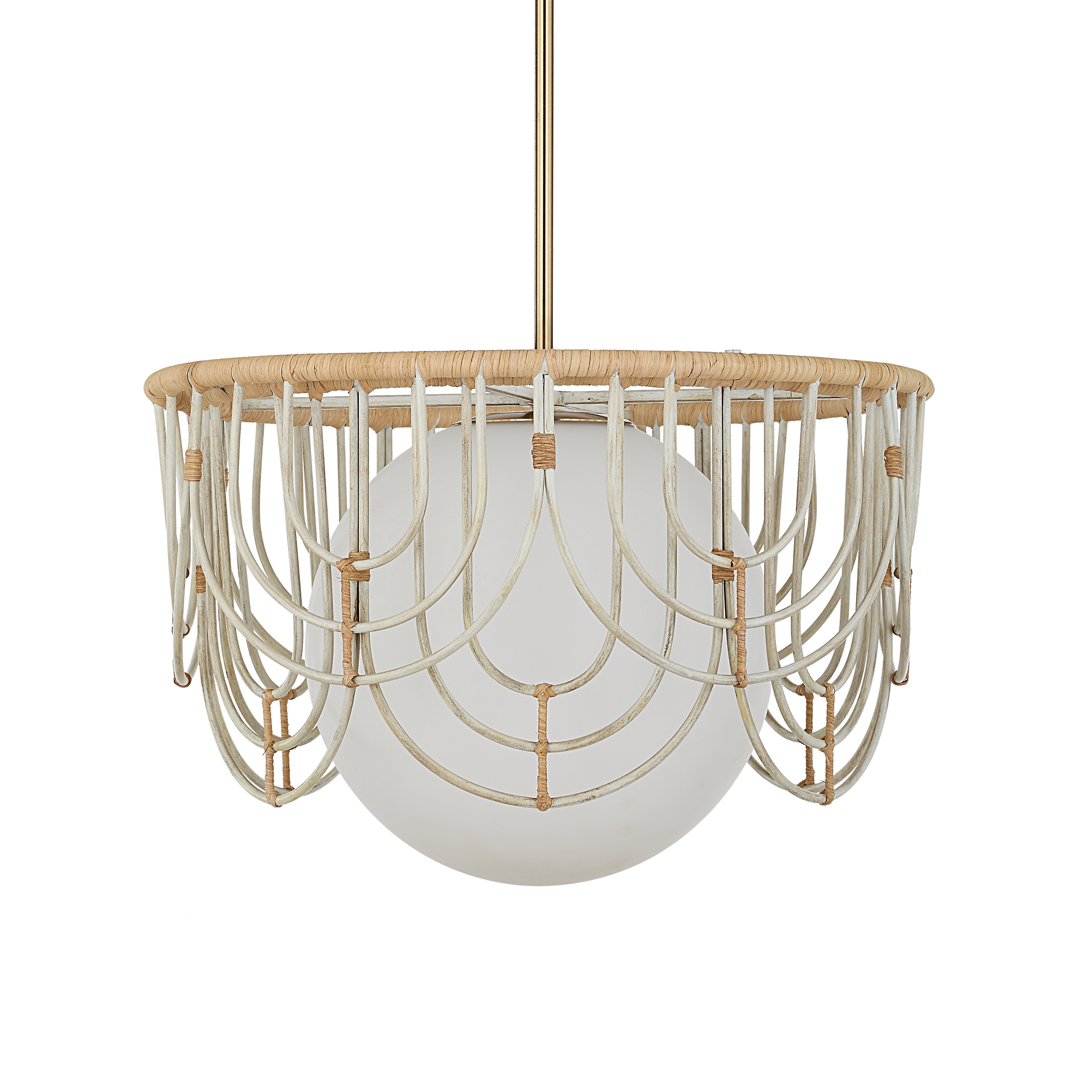 Arches 1 Light Rattan Pendant - Image 2