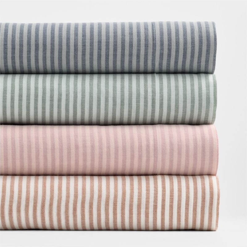 Supersoft Striped Lilac Rose Organic Cotton Gauze Kids Twin Sheet Set - Image 2