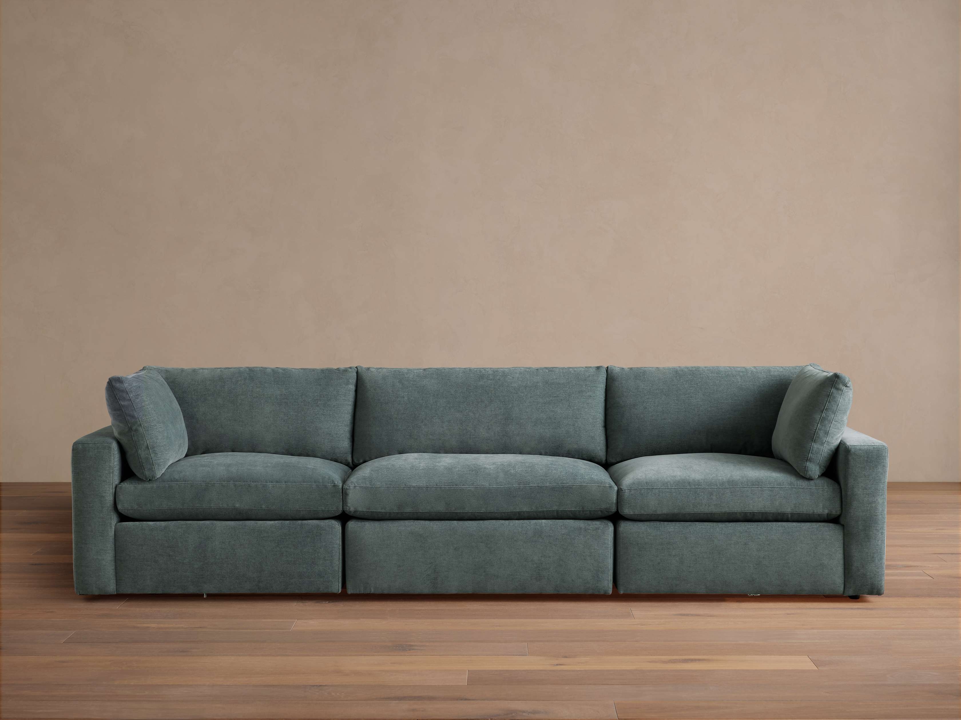 Beale Three-Piece Modular Sofa in Upholstered Blue  Beacon Dusk/Deep 43" - Image 0