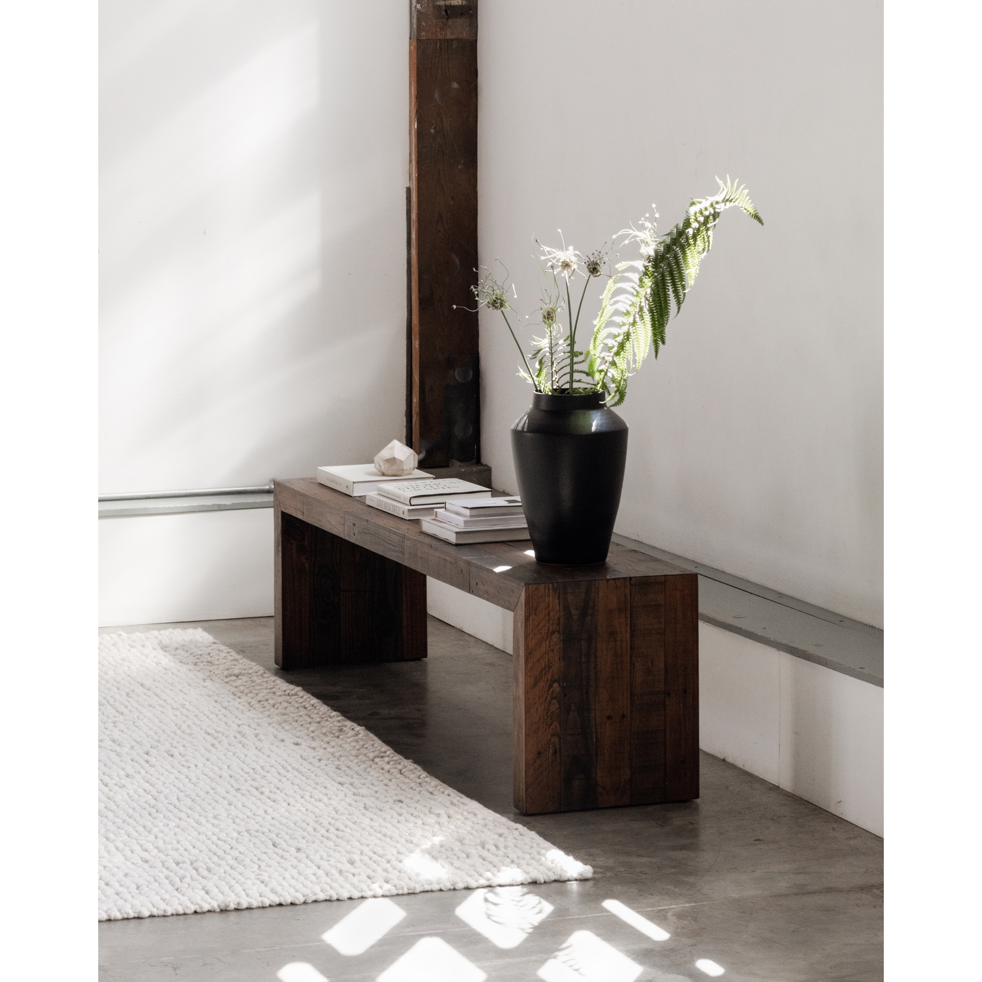 Vintage Large Bench Light Brown - Image 4