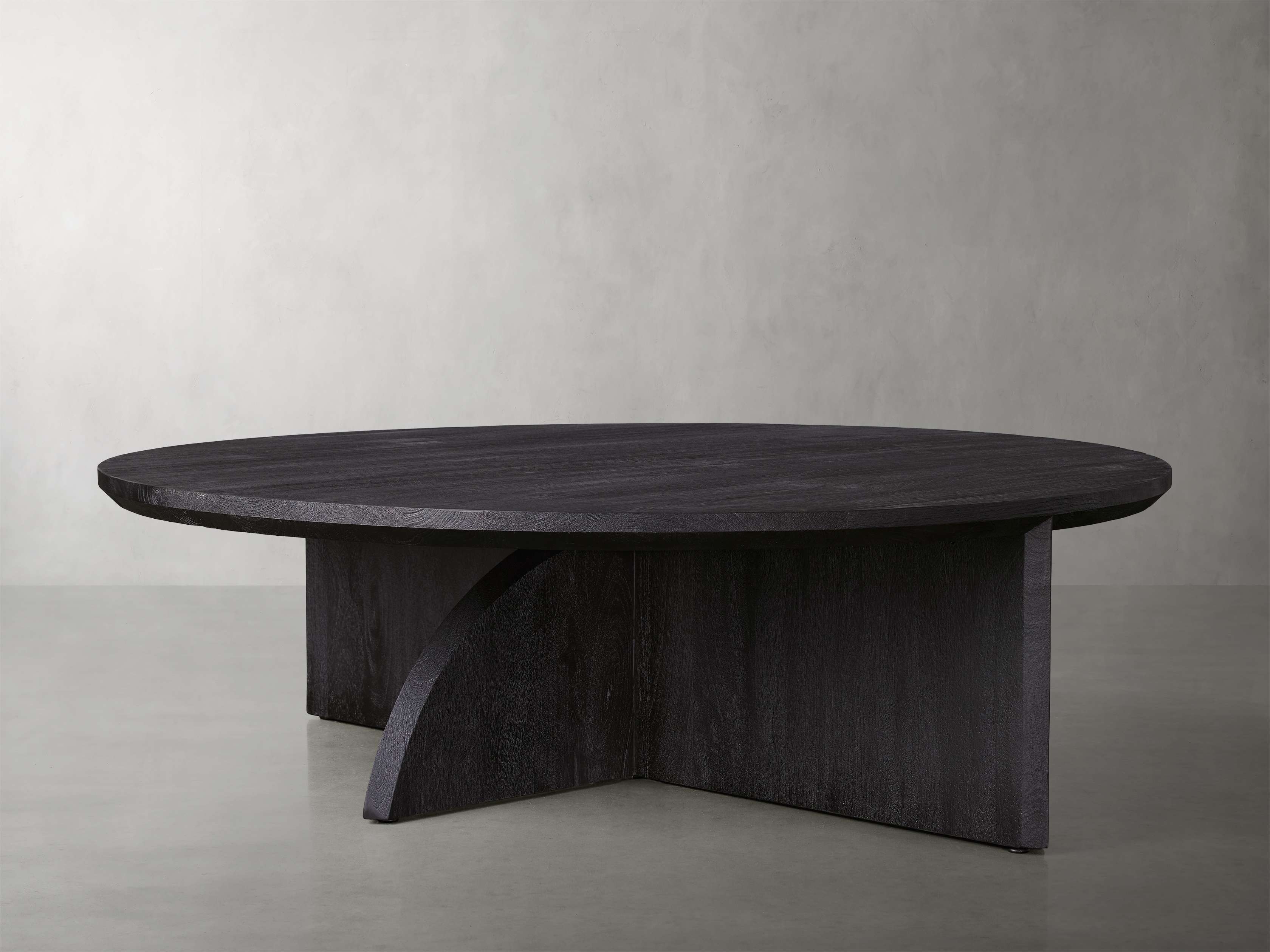 Calderone Coffee Table in Wood 54" Black  Sandblasted  - Image 0