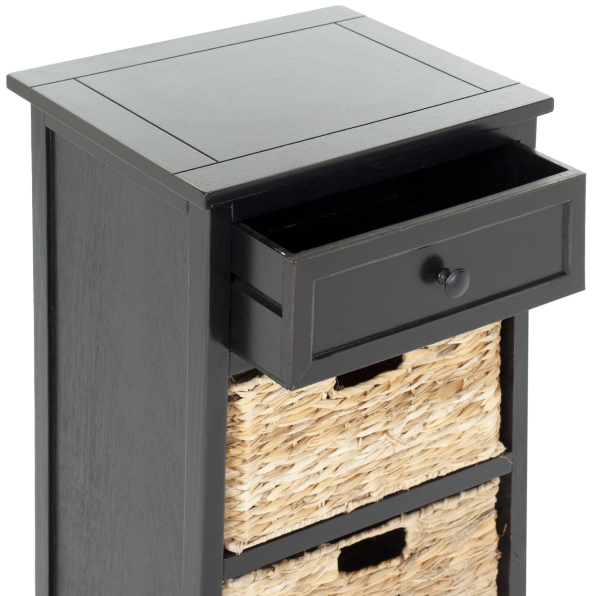 Carrie Side Table - Distressed Black - Safavieh - Image 2