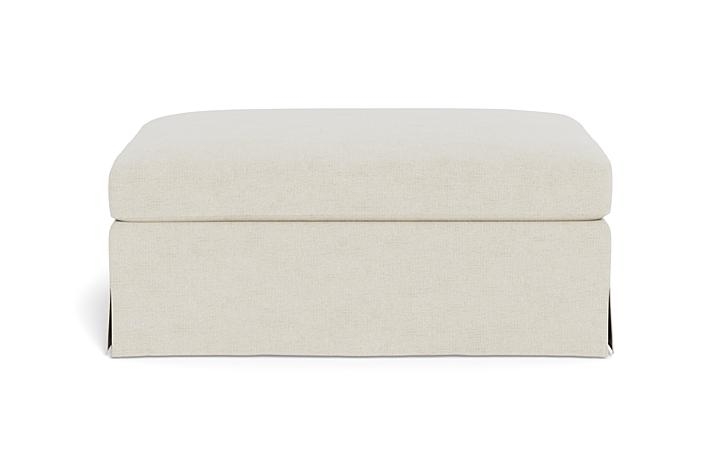Sloan Slipcovered Ottoman - Image 0