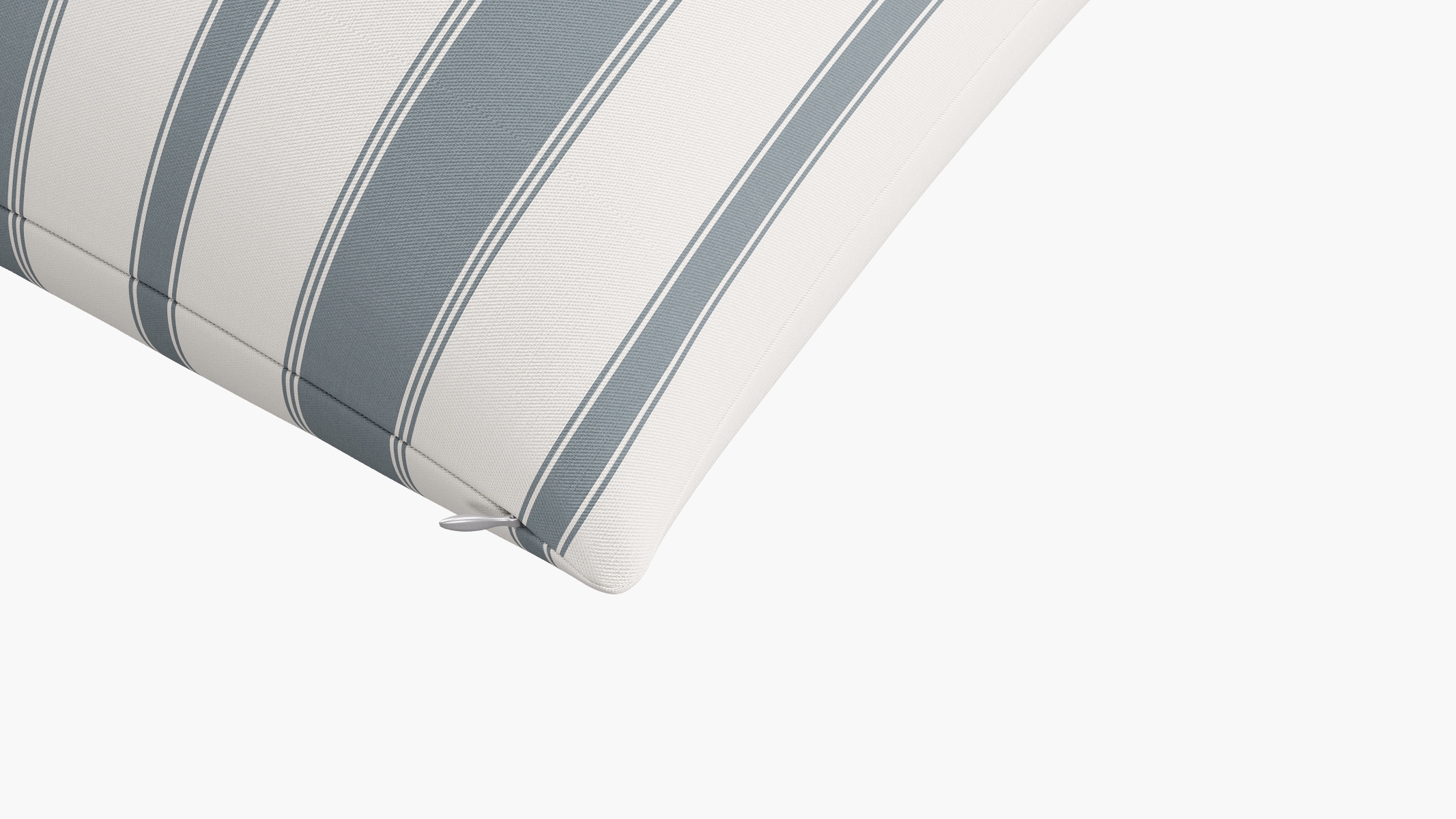 Throw Pillow 26", French Blue Clarence Stripe, 26" x 26" - Image 1