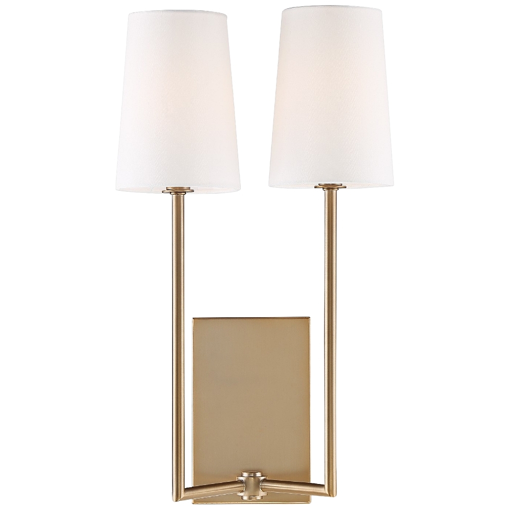 Crystorama Lena 18" High 2-Light Vibrant Gold Wall Sconce - Style # 84W70 - Image 0