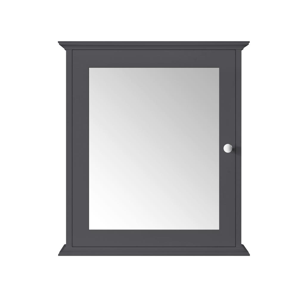 Home Decorators Collection Sonoma 24 in. x 27 in. Surface Mount Medicine Cabinet in Dark Charcoal - Image 0