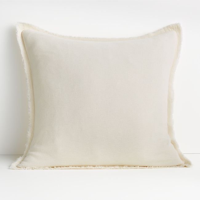 Olind 23"x23" Cream Throw Pillow with Down-Alternative Insert - Image 0