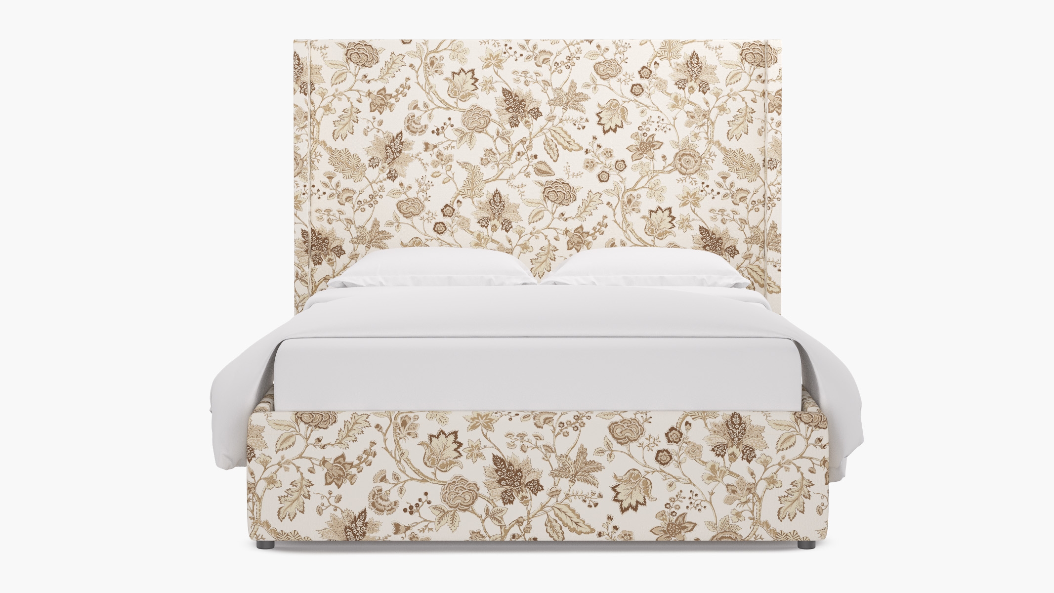 Modern Wingback Bed, Tawny La Vendee, Queen - Image 0