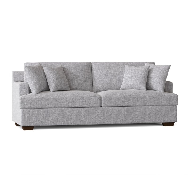 Ann 90" Square Arm Sofa, Gray - Image 1