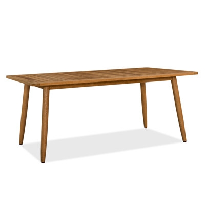 Kieran 70" Eucalyptus Outdoor Dining Table - Thumbnail 3