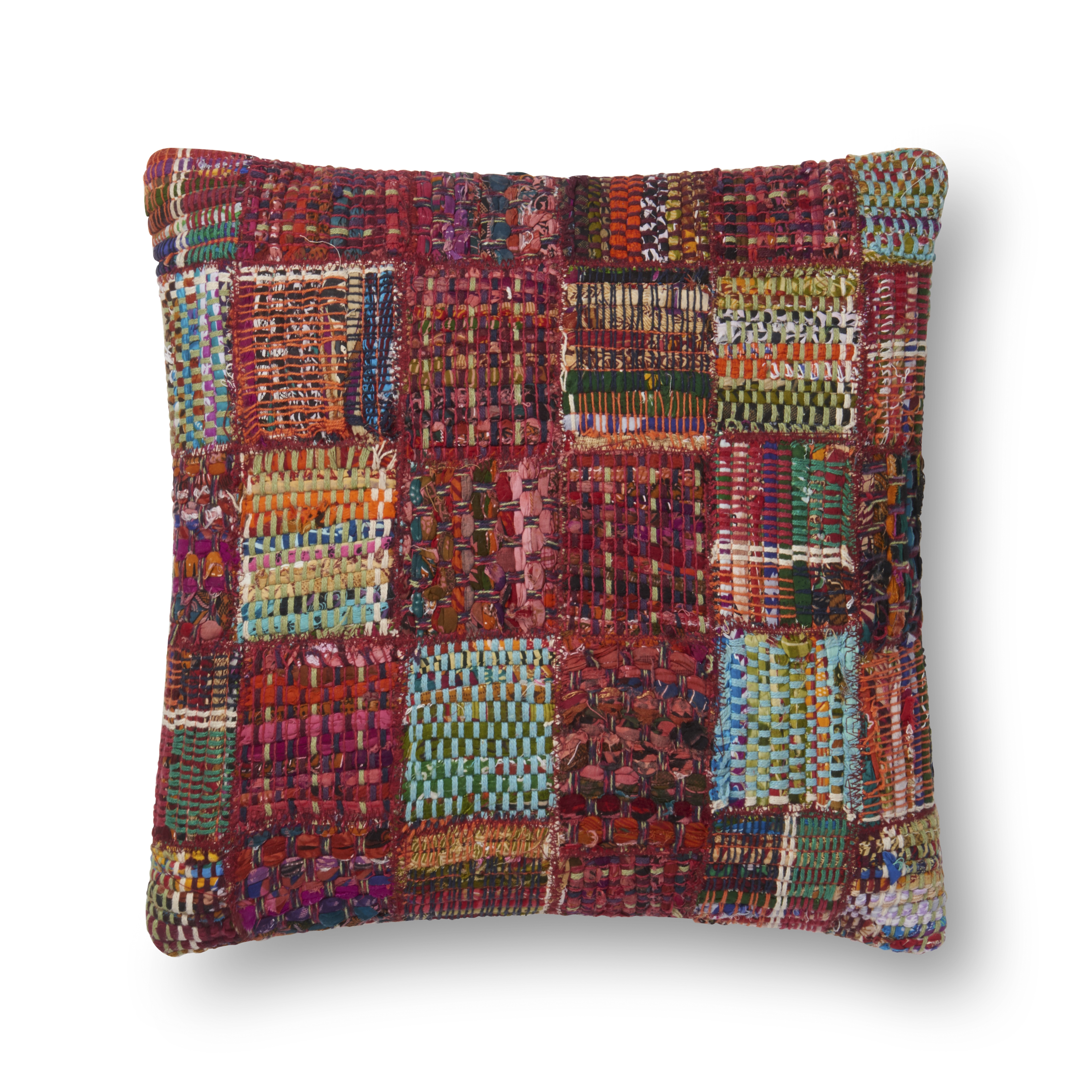 Loloi Pillows P0535 Red / Multi 13" x 21" Cover Only - Image 1