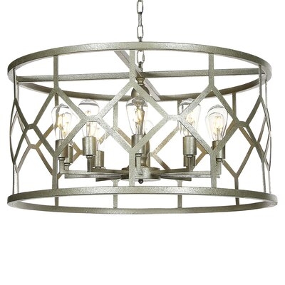 Diamond 8 - Light Candle Style Drum Chandelier - Image 0