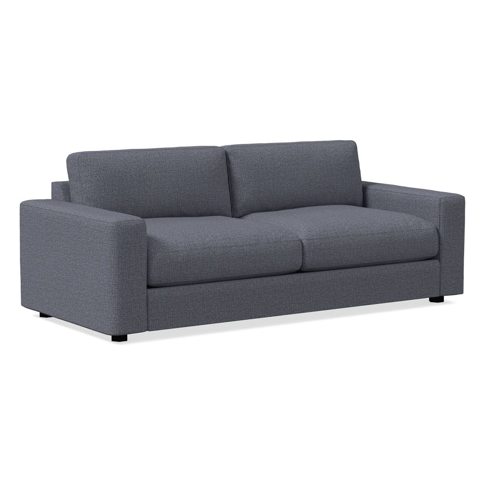 Urban 85" Sofa, Poly Fill, Performance Yarn Dyed Linen Weave, Graphite - Image 0