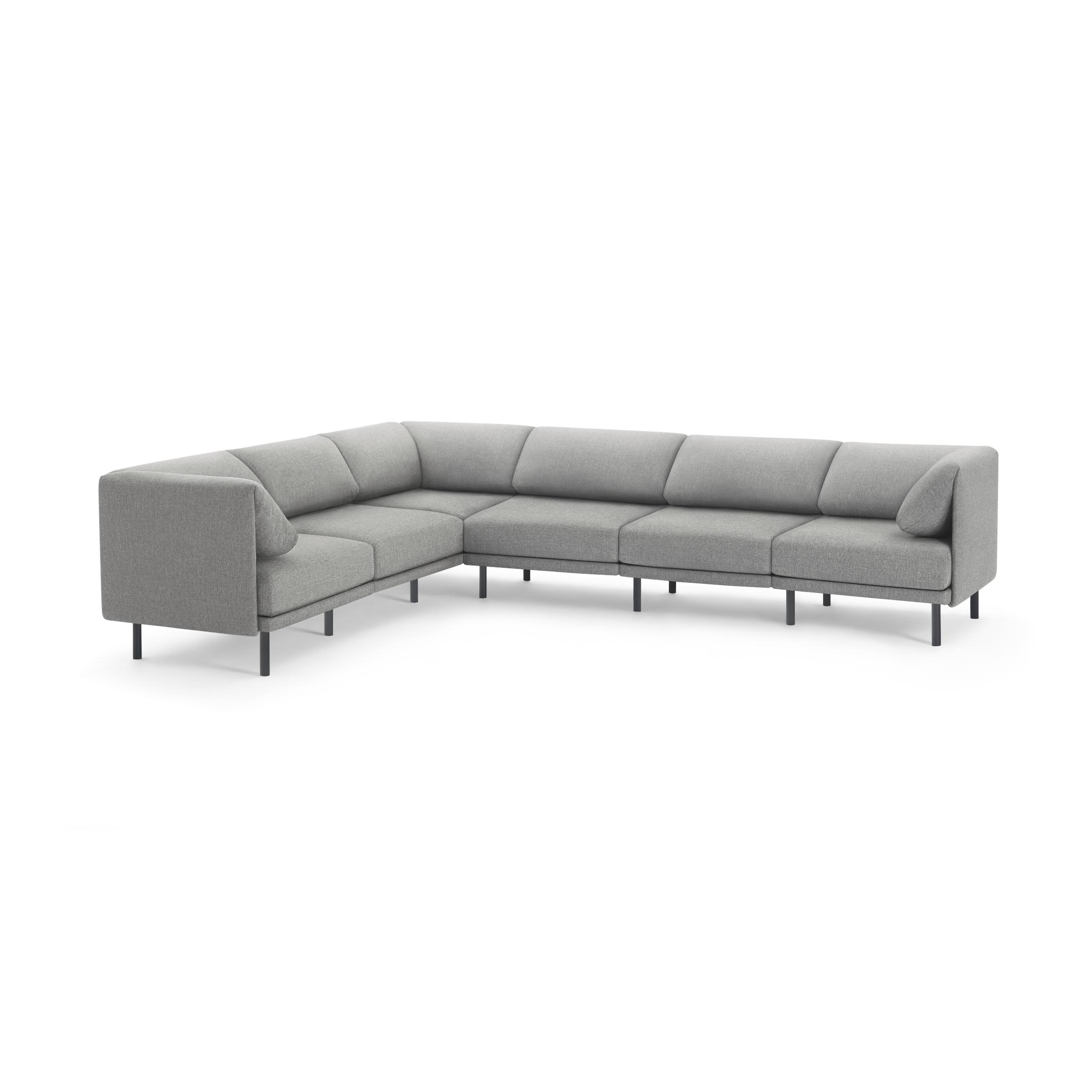 Range 6-Piece Sectional in Stone Gray - Image 0