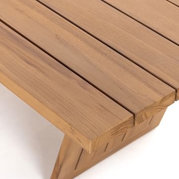 Paneled Legs Outdoor Dining Table,Wood,Teak - Image 3