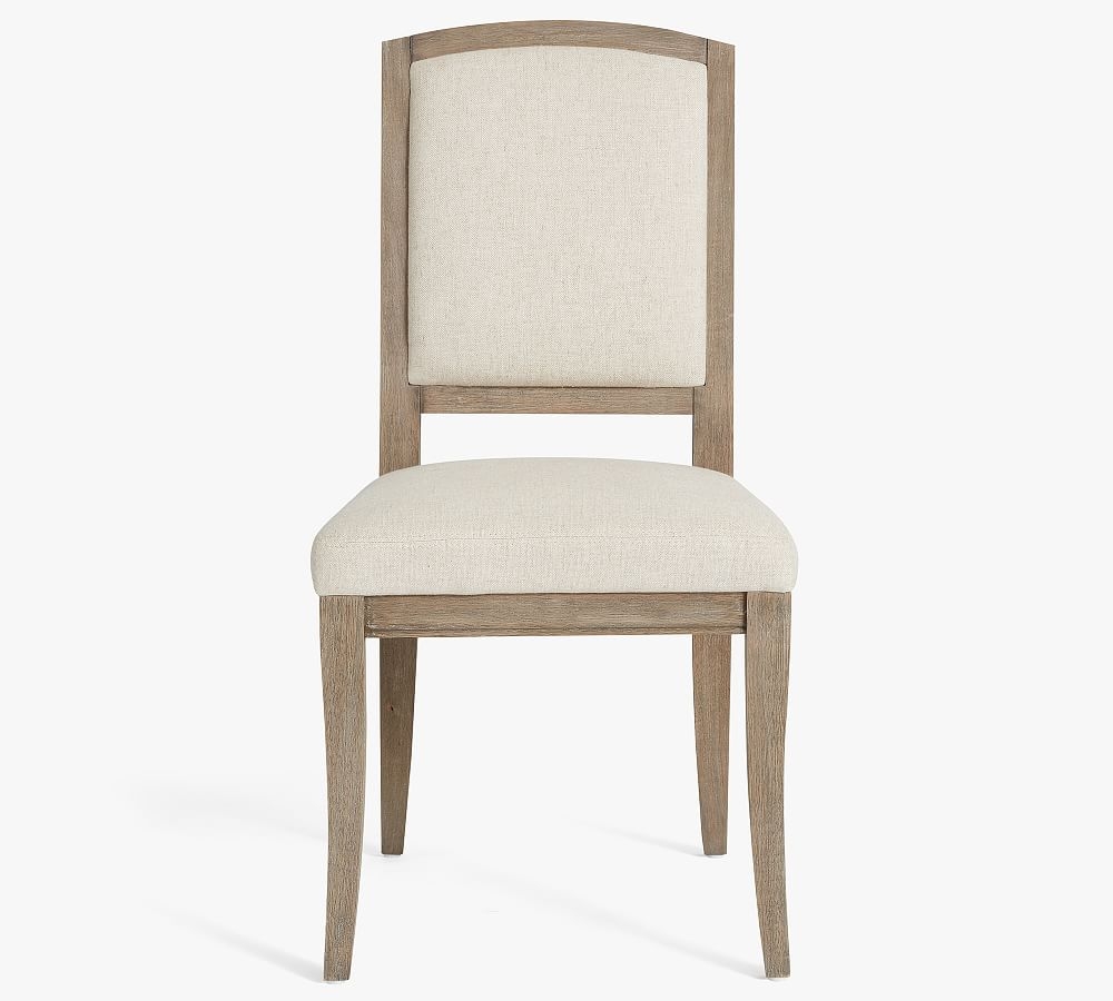 Adrian Dining Chair, Basketweave Slub Oatmeal/Gray Wash Leg - Image 0