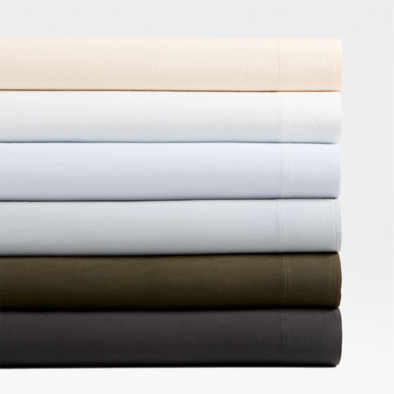 Favorite Washed Organic Cotton Undyed King Bed Sheet Set - Image 3