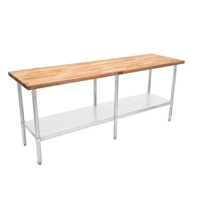 Wood Work Table with Undershelf - Image 0