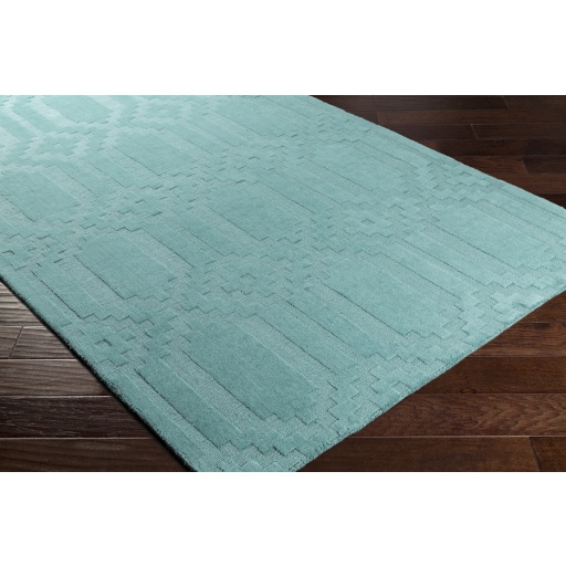 Metro Green Indoor 9'9" x 9'9" Handmade Rug - Image 1