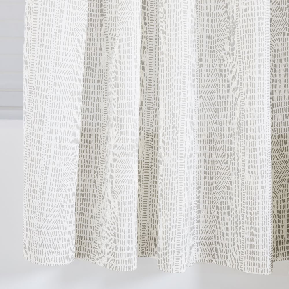Bomu Shower Curtain, Stone Gray, 72"x74" - Image 0