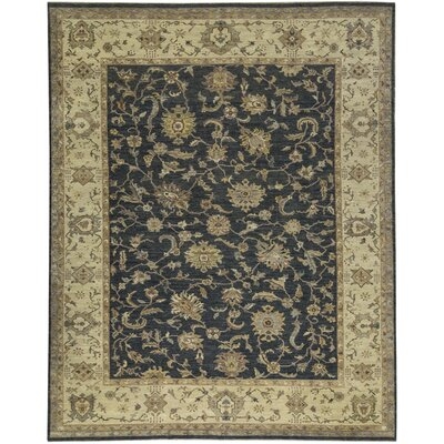 One-of-a-Kind Hand-Knotted Black/Beige 12'2" x 15'1" Wool Area Rug - Image 0