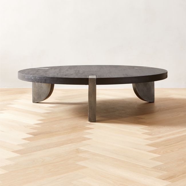 Zepa Round Black Wood Coffee Table - Image 0