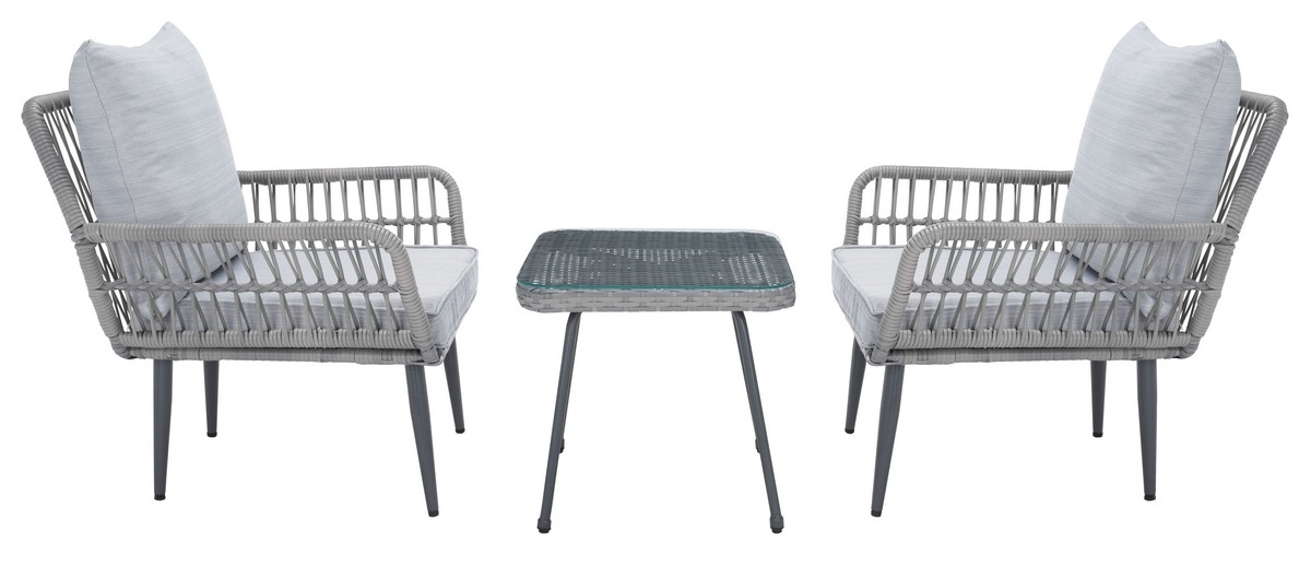Londyn 3 Pc Lounge Set - Grey - Safavieh - Image 2