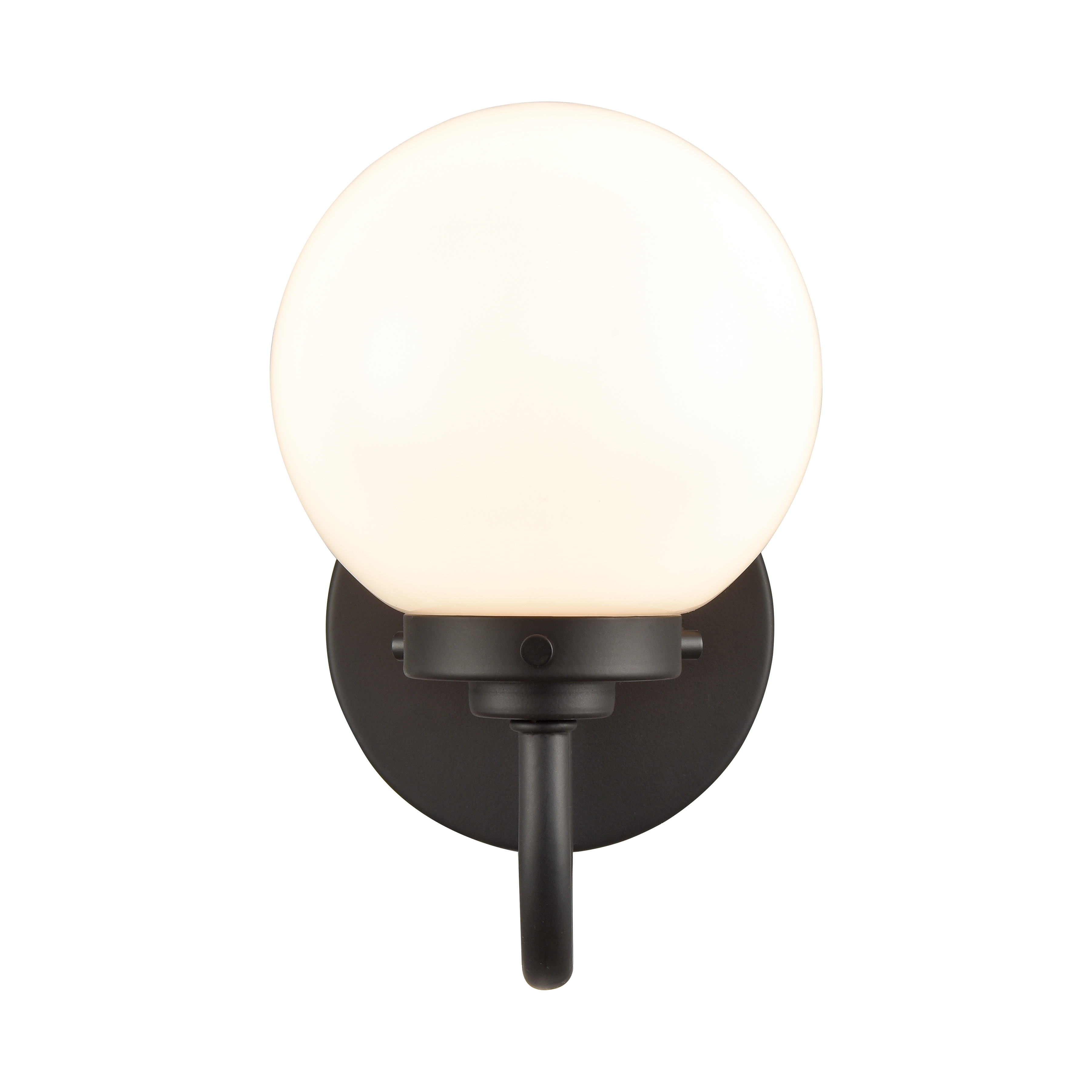 Fairbanks 8.5'' High 1-Light Sconce - Matte Black with Opal - Image 1