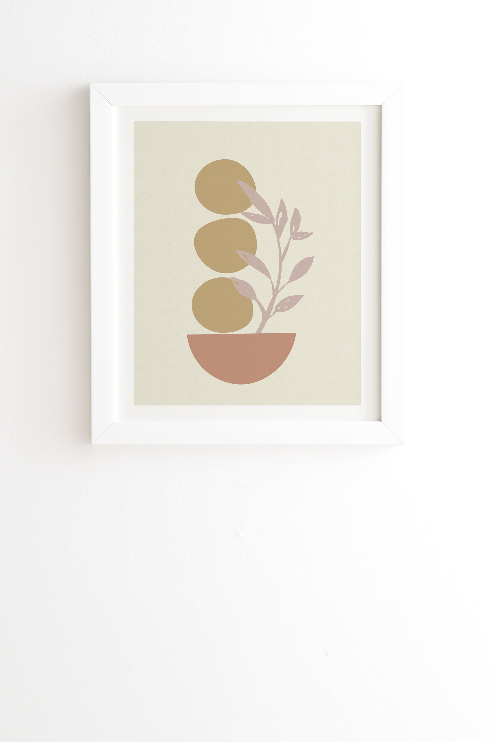 Desert Botanicals And Organic by June Journal - Framed Wall Art Basic White 8" x 9.5" - Image 0