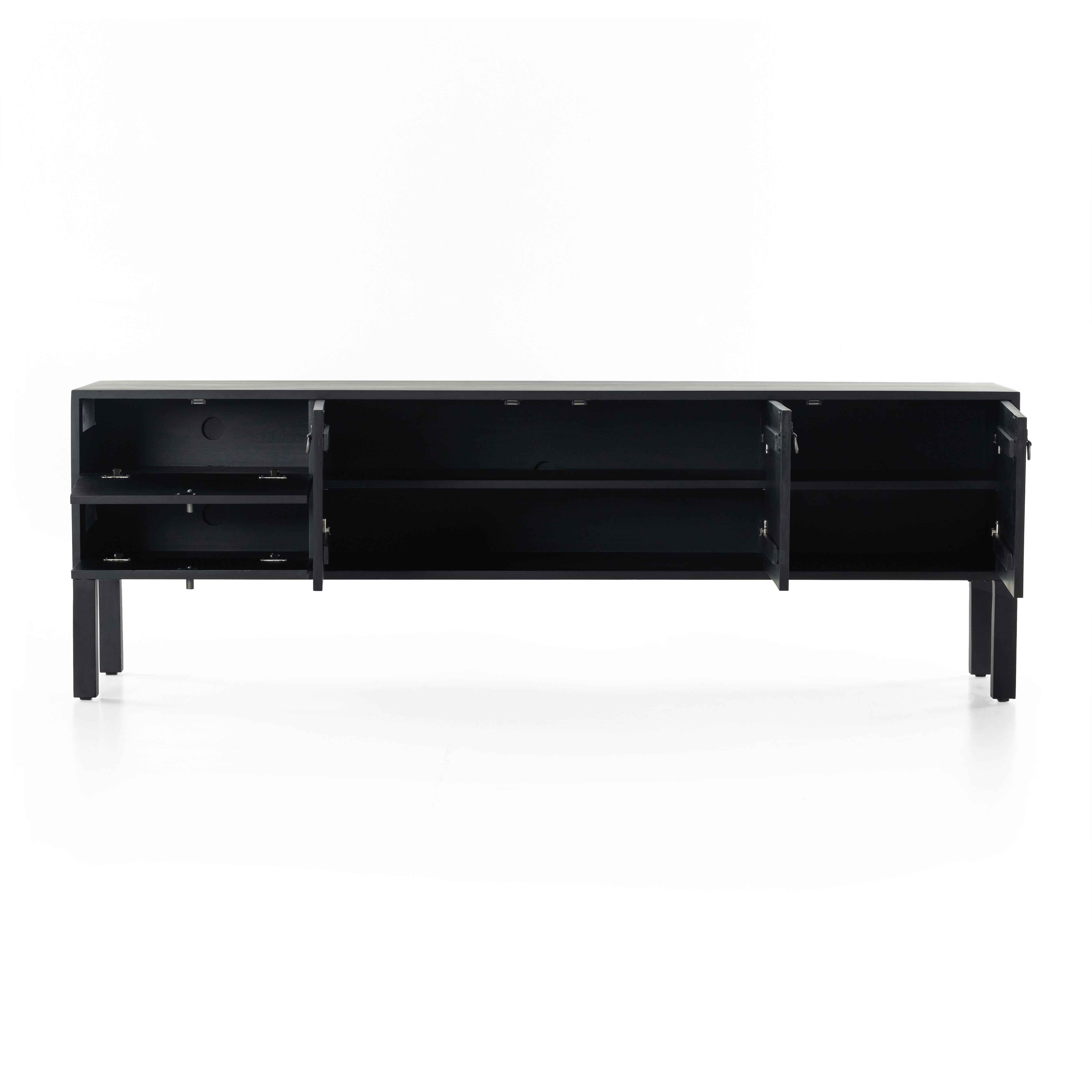 Isador Media Console - Black Wash Poplar - Image 3