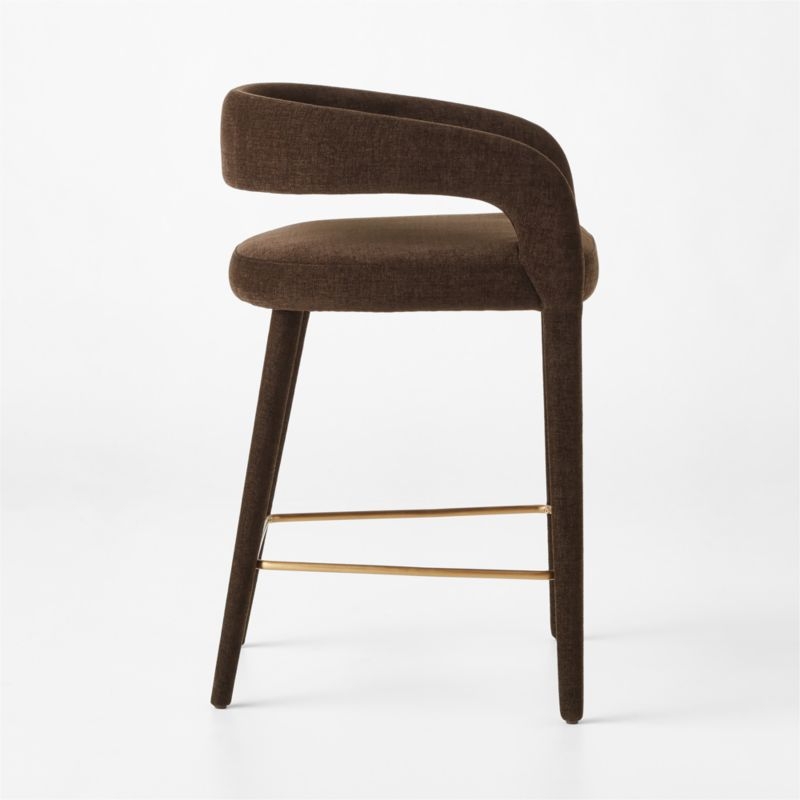 Lisette Brown Performance Fabric Counter Stool - Image 3