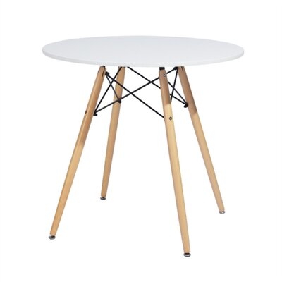 Saleh 31.5'' Pedestal Dining Table,White - Image 0