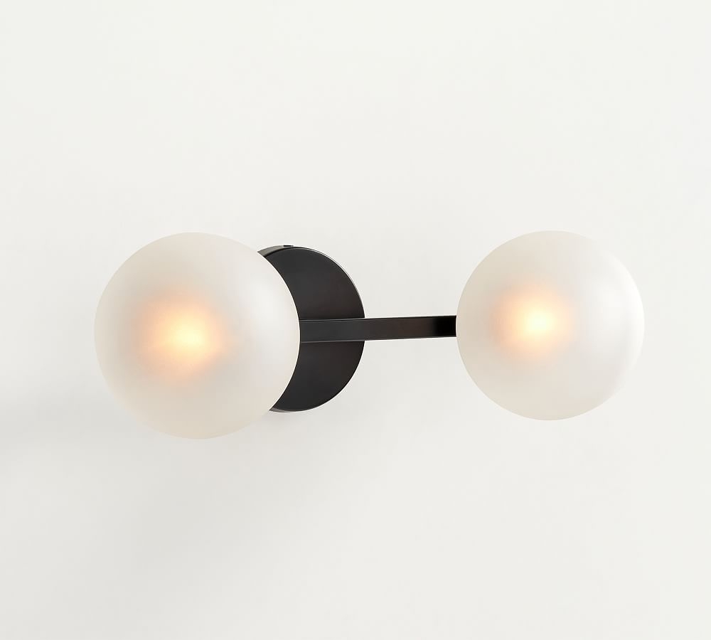 Matte Black Hollywood Double Sconce - Image 0
