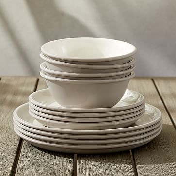 Flared Pop-Tone Melamine, Charleston Gray, Set Of 12 - Image 0
