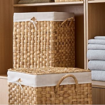 Round Weave Laundry Basket,Small, Natural - Image 2