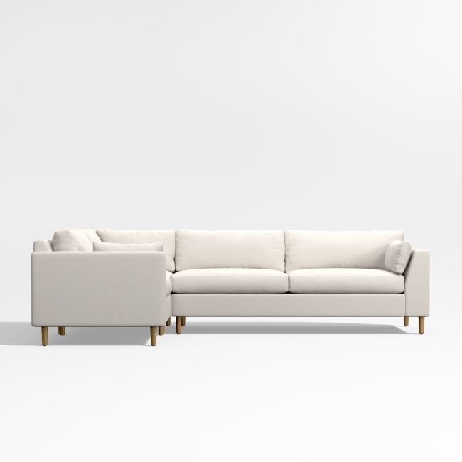 Avondale Wood Leg 3-Piece Right-Arm L-Shaped Sectional Sofa - Image 0