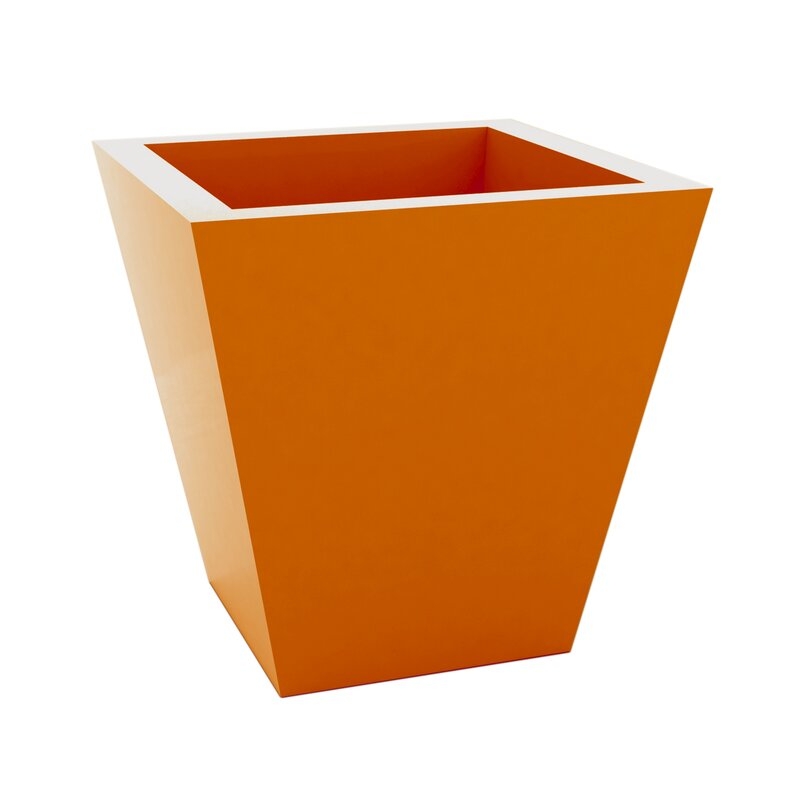 Vondom Cono Self-Watering Resin Pot Planter Color: Orange, Size: 30.75" H x 23.5" W x 23.5" D - Image 0