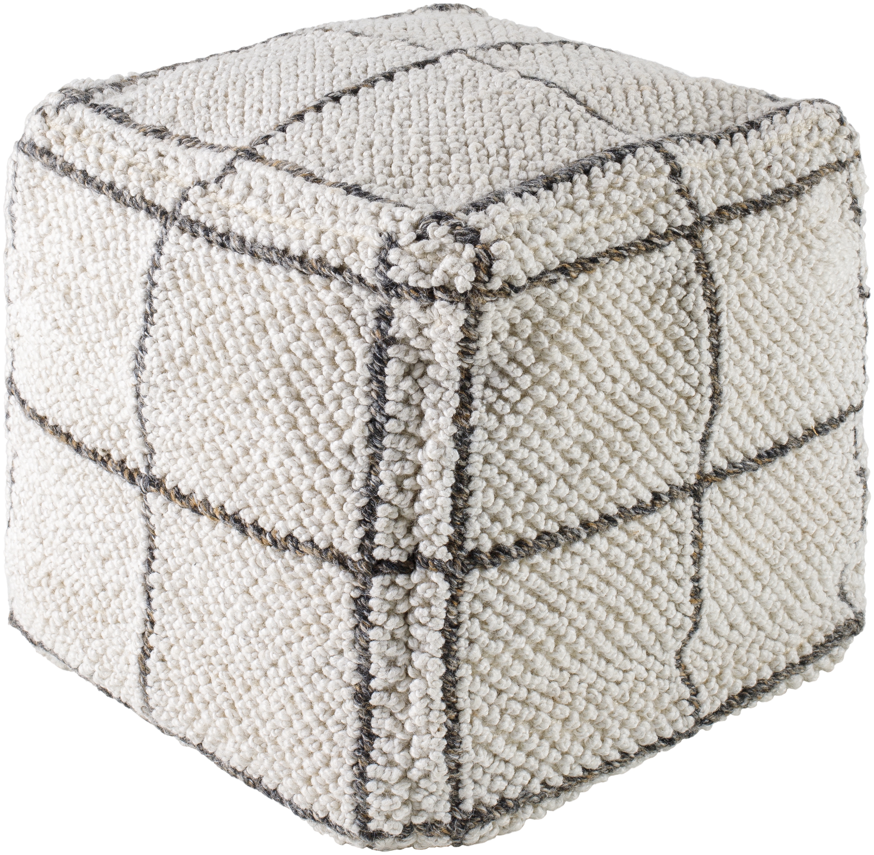Pane Woven Pouf - Image 0