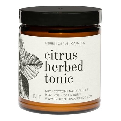 Citrus Herbed Tonic Scented Jar Candle - Image 0