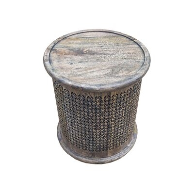 Dopson Solid Wood Drum End Table - Image 0