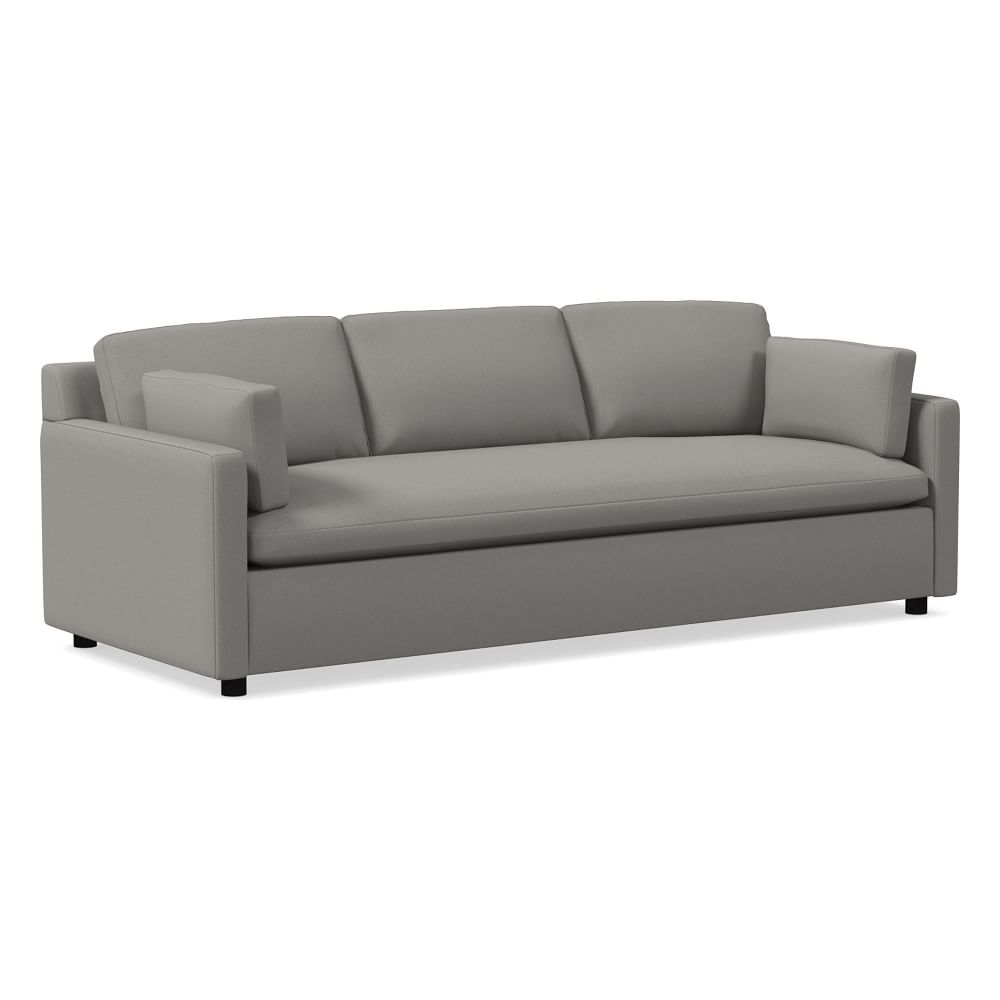 Marin 94" Sofa, Down, Performance Washed Canvas, Storm Gray, Concealed Support - Image 0