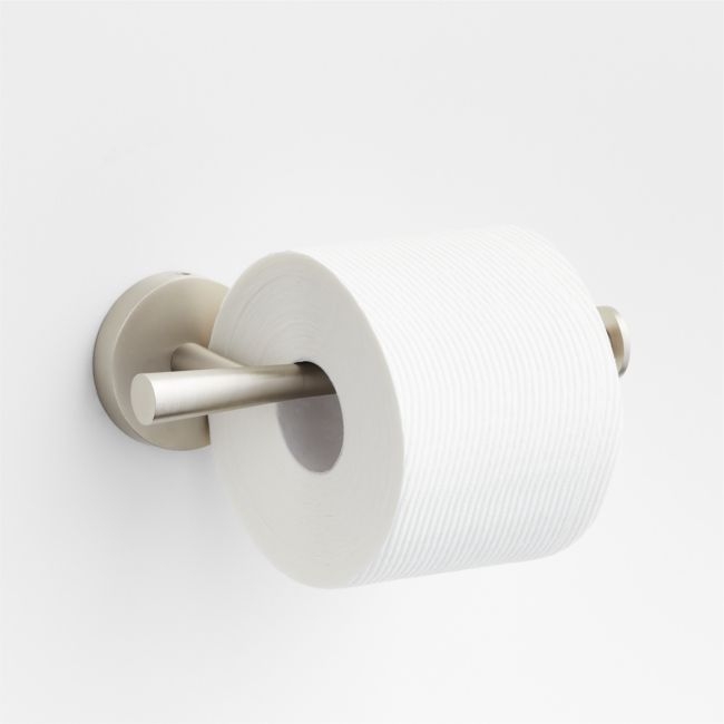 Tapered Brushed Nickel Wall-Mounted Toilet Paper Holder - Image 0