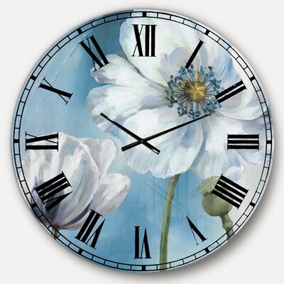 Oversized Farmhouse Flower I Wall Clock - Image 0
