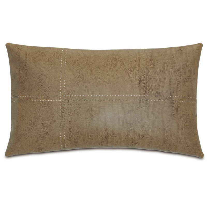 Eastern Accents Alps Faux Leather Lumbar Pillow Color: Tan - Image 0
