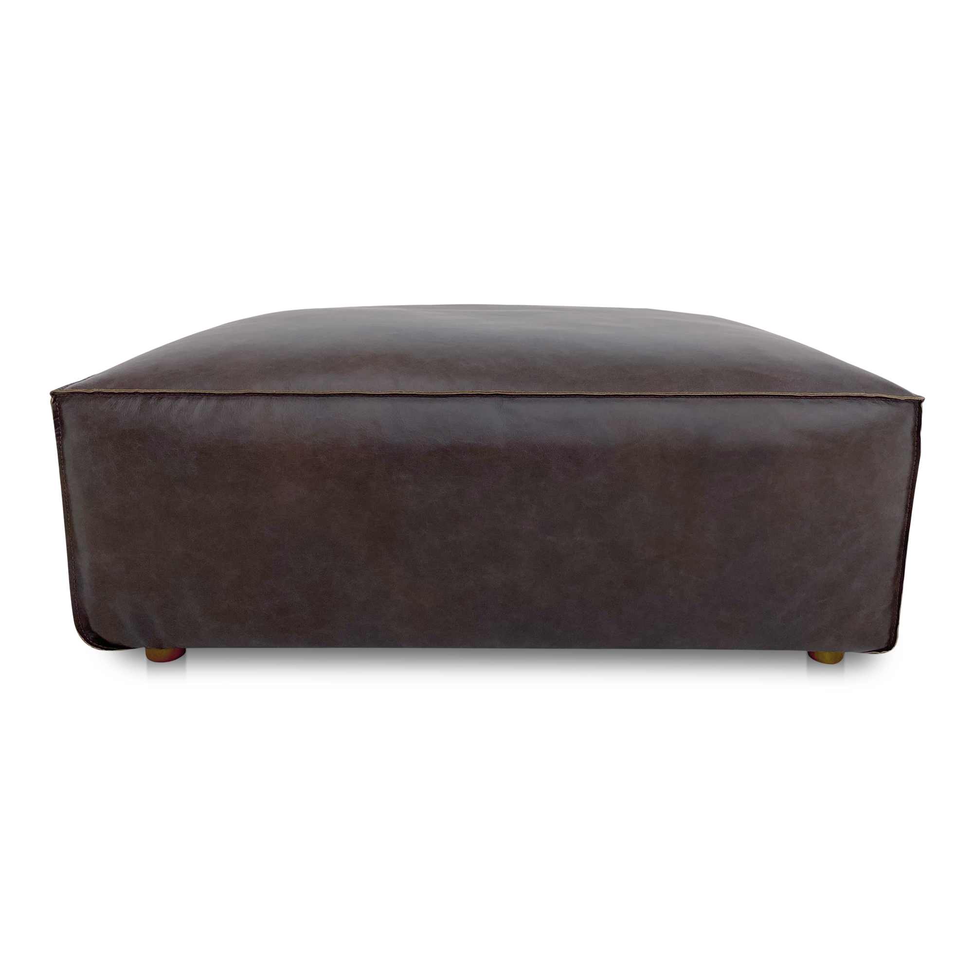 Form Ottoman Espresso Brown Leather - Image 0