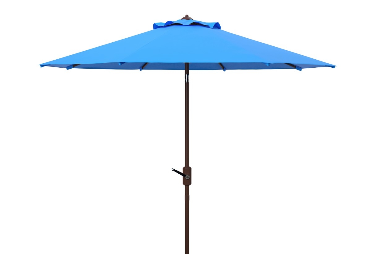 Ortega 9 Ft Crank Umbrella - Pacific - Safavieh - Image 0