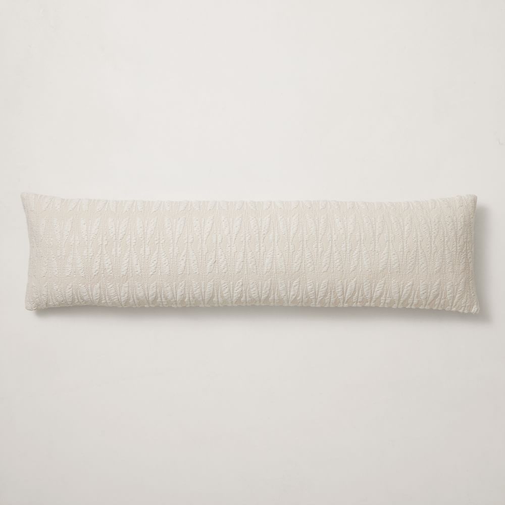 Mariposa Pillow Cover, 12"x46", White - Image 0