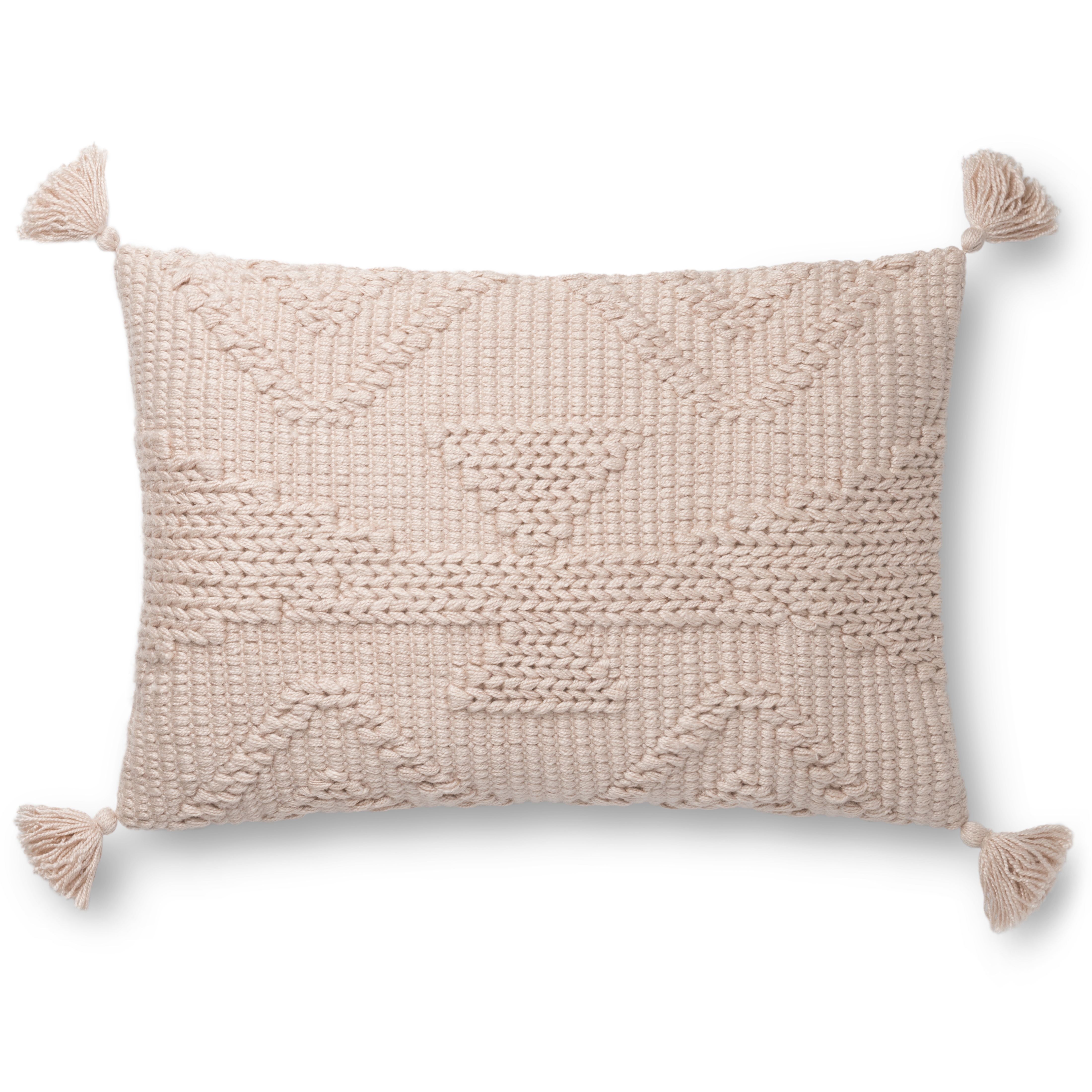 Loloi PILLOWS P0828 Blush 16" x 26" Cover Only - Image 0