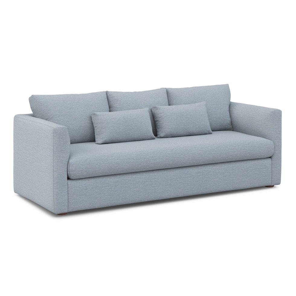 Marina 90" Sofa - Silver Light Blue - Image 0